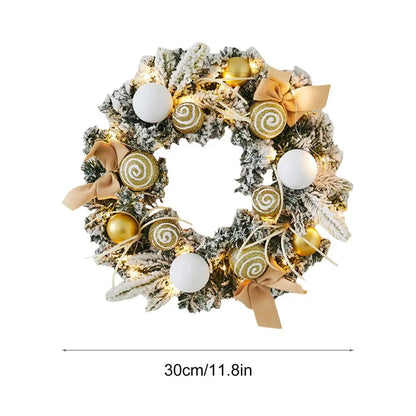 11.81in Light Up Christmas Wreath