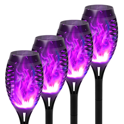 4/6/8/12Pcs Solar Flickering Outdoor Flame Torch Light