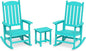 All Weather Resistant Outdoor Rocking Chairs Set of 3, 2 Chairs & 1 Table