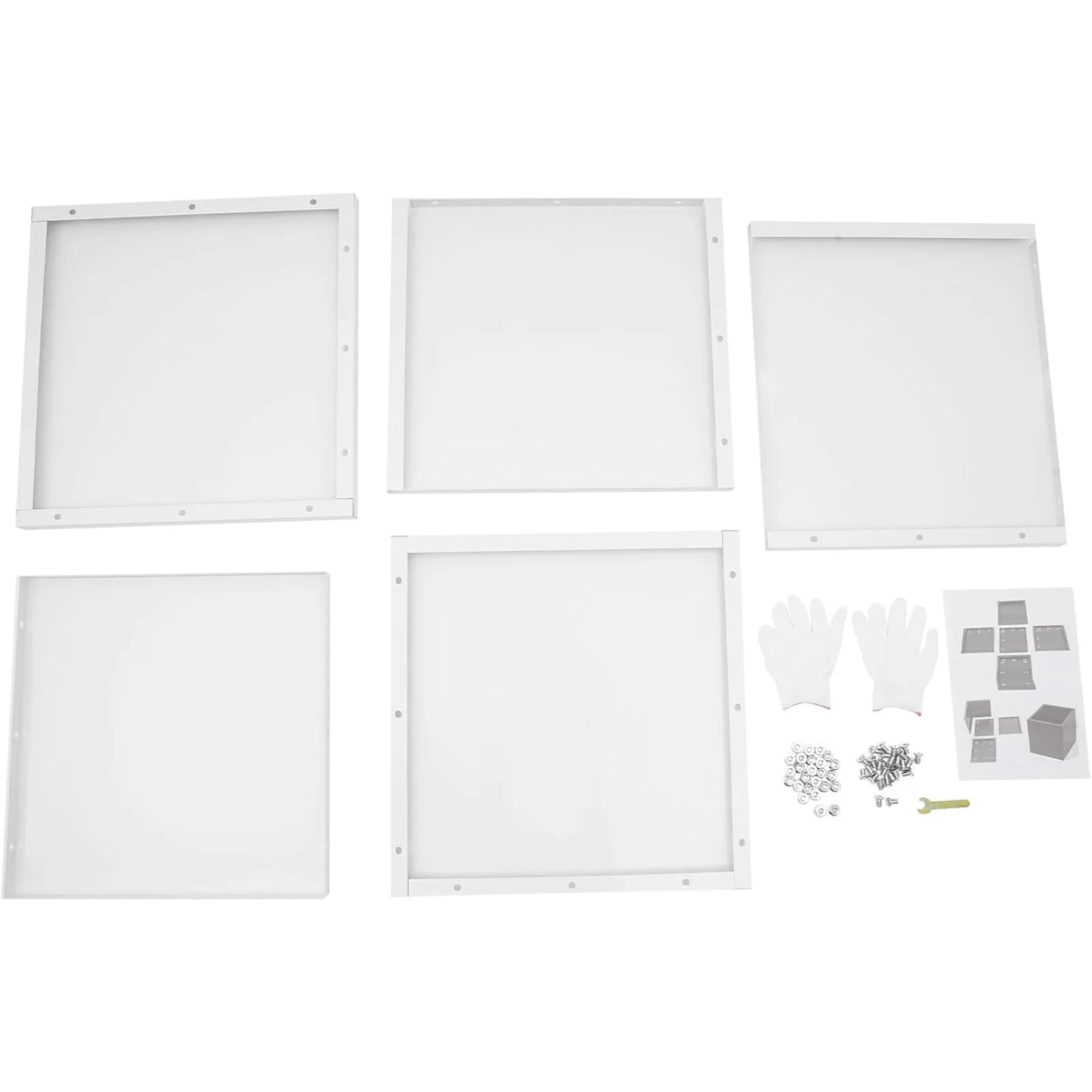 White Steel Square Planter Box