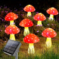 8 Solar Mushroom Lights Outdoor Decoration