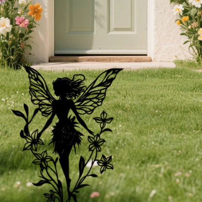 Rustic Butterfly Garden Art Outdoor Metal Sculpture