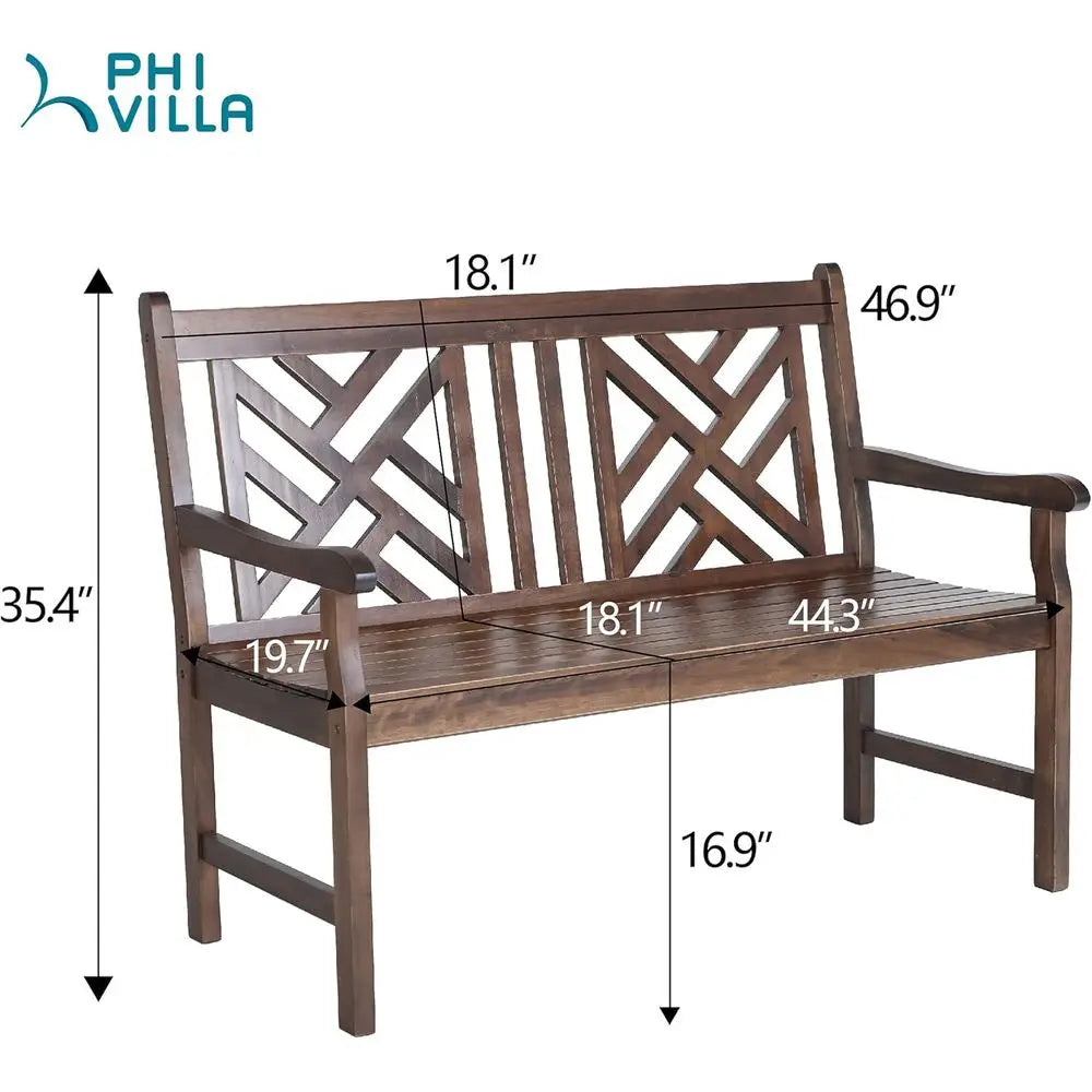 Outdoor Acacia Wood Garden Bench