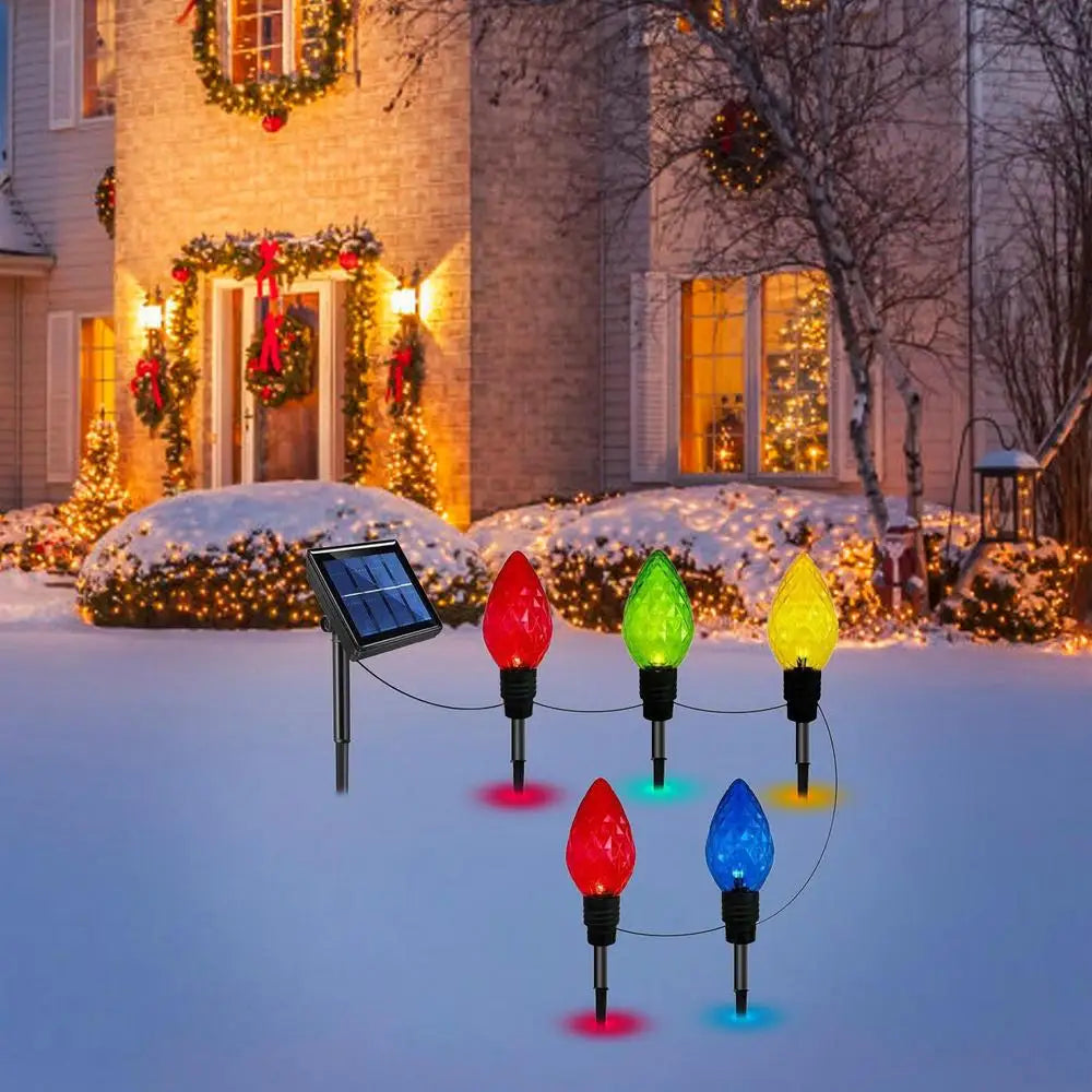 Solar Outdoor Lighted Stake For Christmas