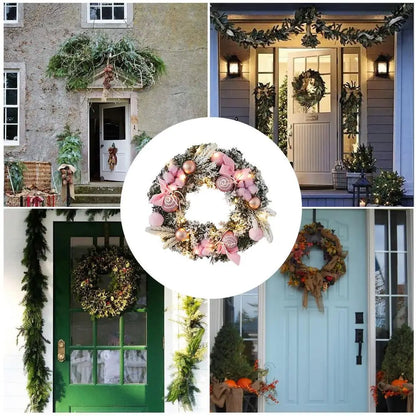 11.81in Light Up Christmas Wreath