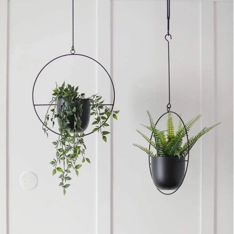 2 Pcs Hanging Planters with Hooks and Chains