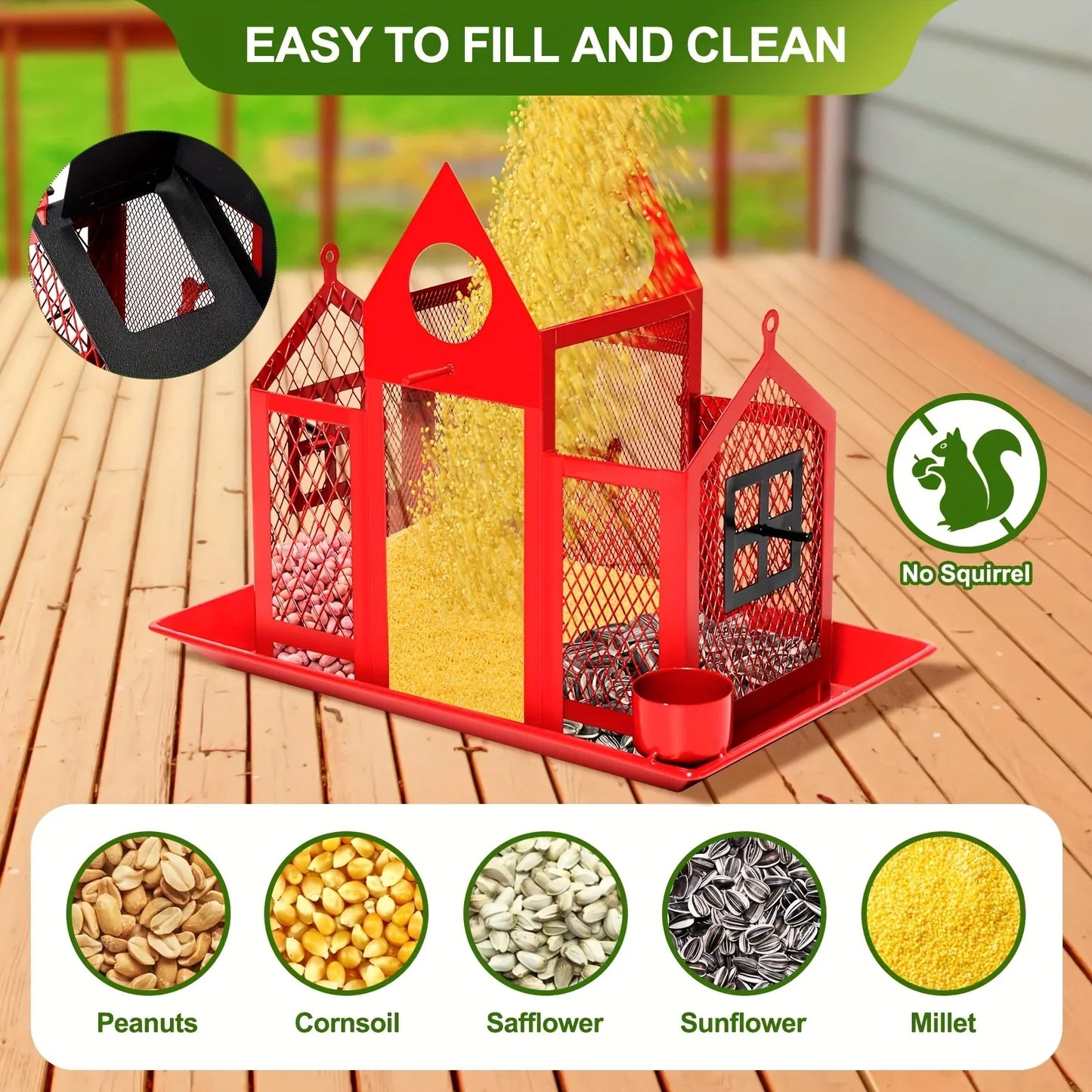 metal mesh wild bird feeder