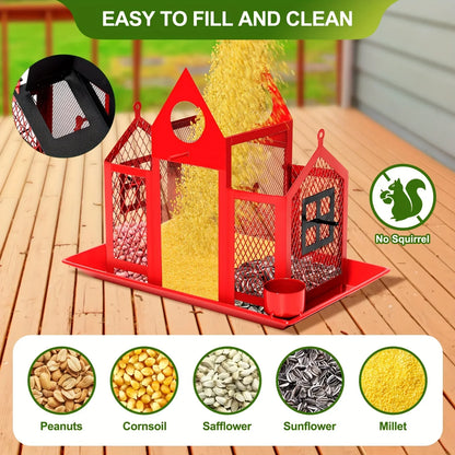 metal mesh wild bird feeder