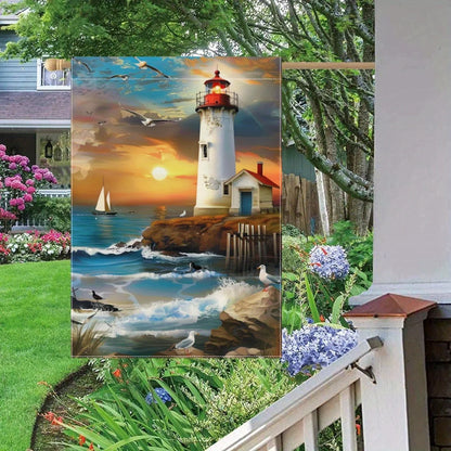 Double-Sided Summer Beach Garden Flag