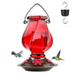 Hand Blown Glass Hummingbird Feeders for Outdoors