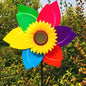 4PCS Outdoor Colorful Sunflower Wind Spinner Stake