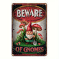 Vintage Gnome Metal Sign