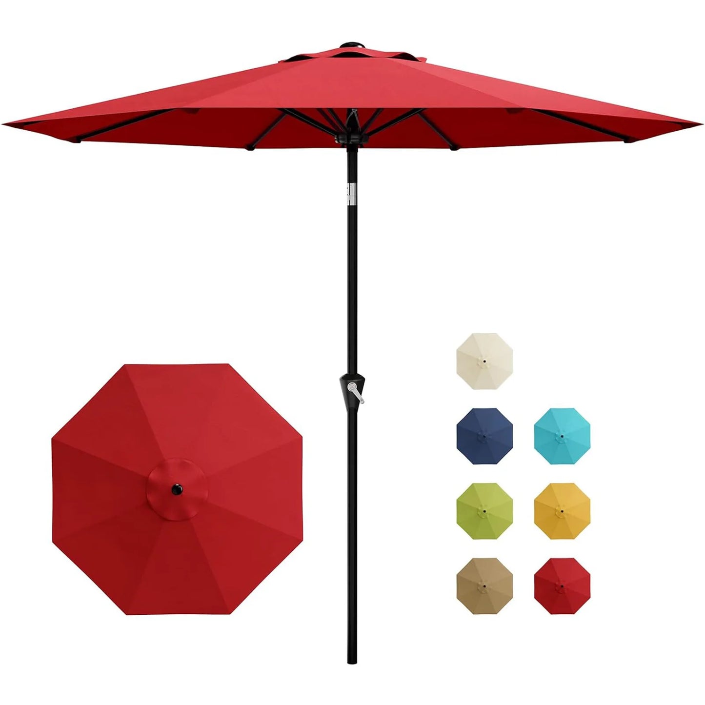 10FT Patio Umbrella With Crank Lift & Tilt