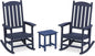 All Weather Resistant Outdoor Rocking Chairs Set of 3, 2 Chairs & 1 Table