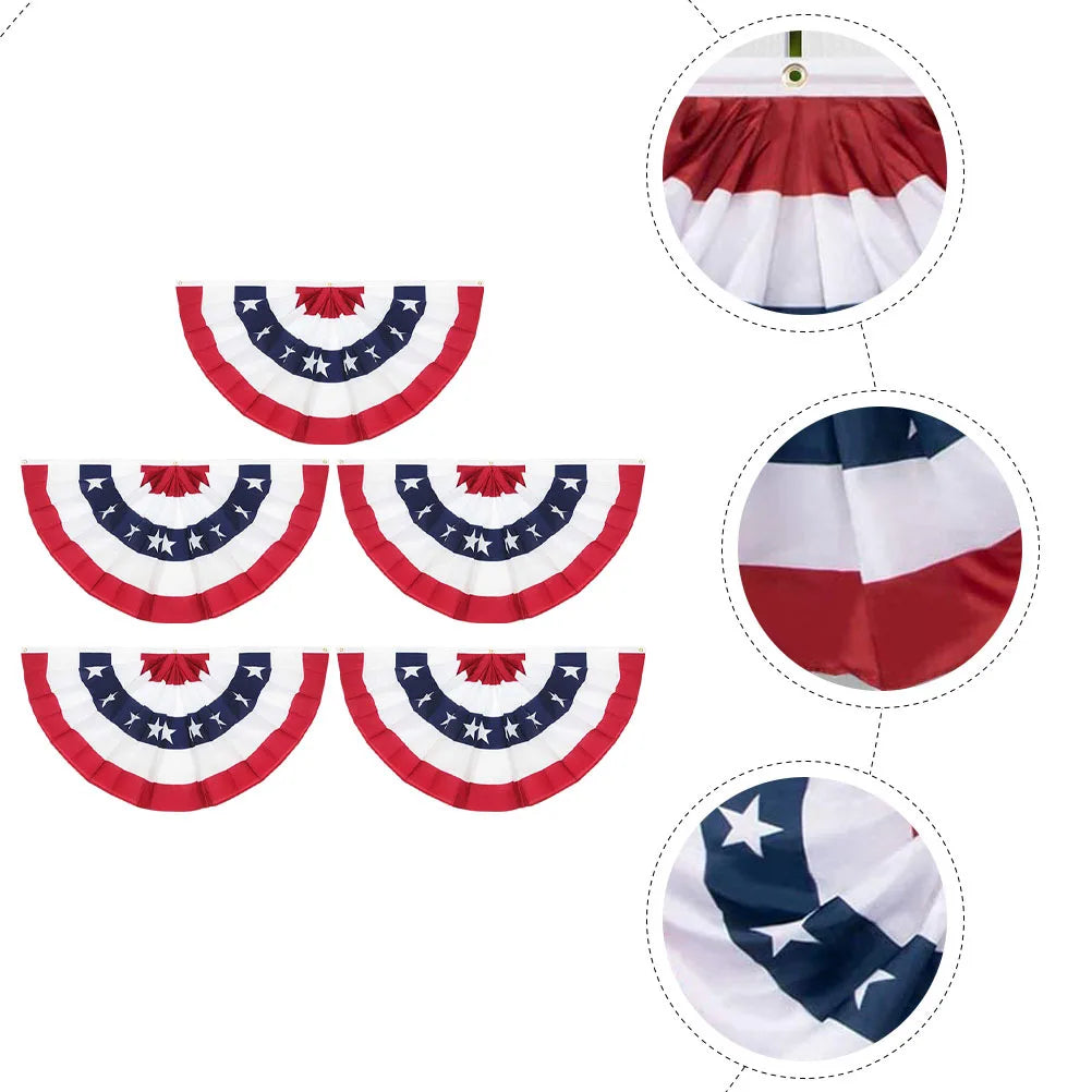5Pcs Usa Patriotic Bunting