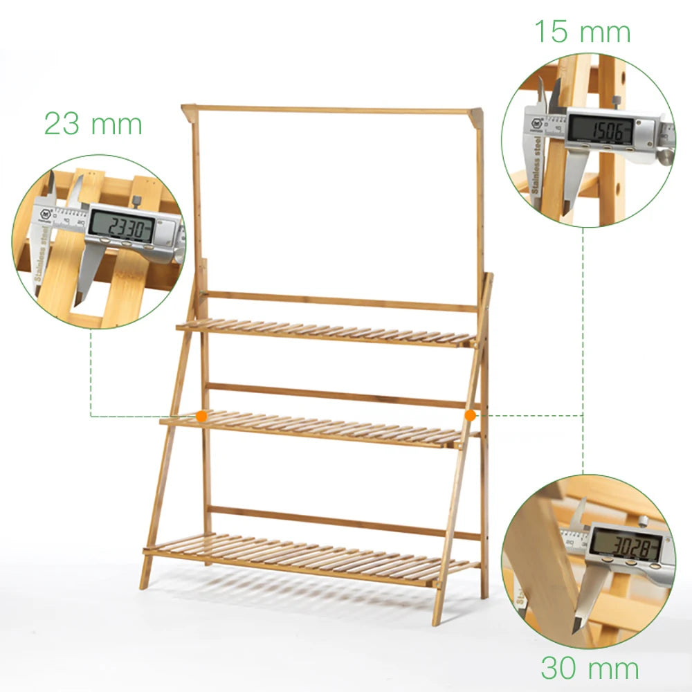 Folding Bamboo Plant Stand