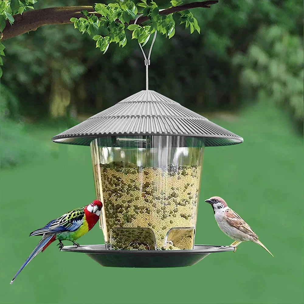 Garden gazebo hanging wild bird feeder