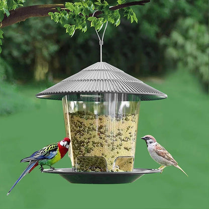 Garden gazebo hanging wild bird feeder