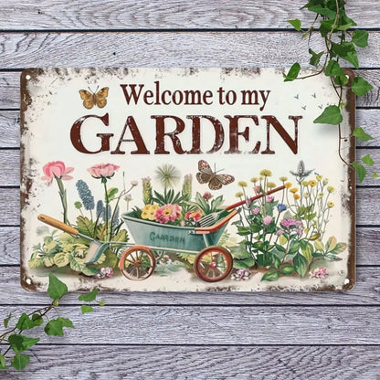 Vintage Garden Metal Sign