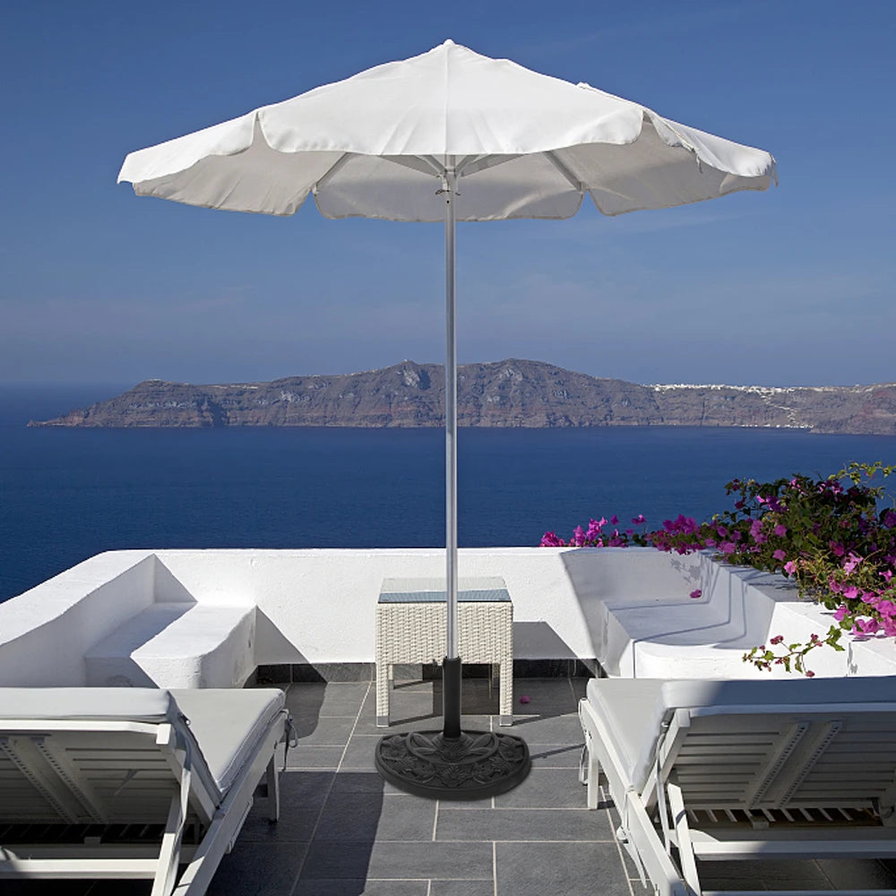 Umbrella Stand Semi-circular Resin Black