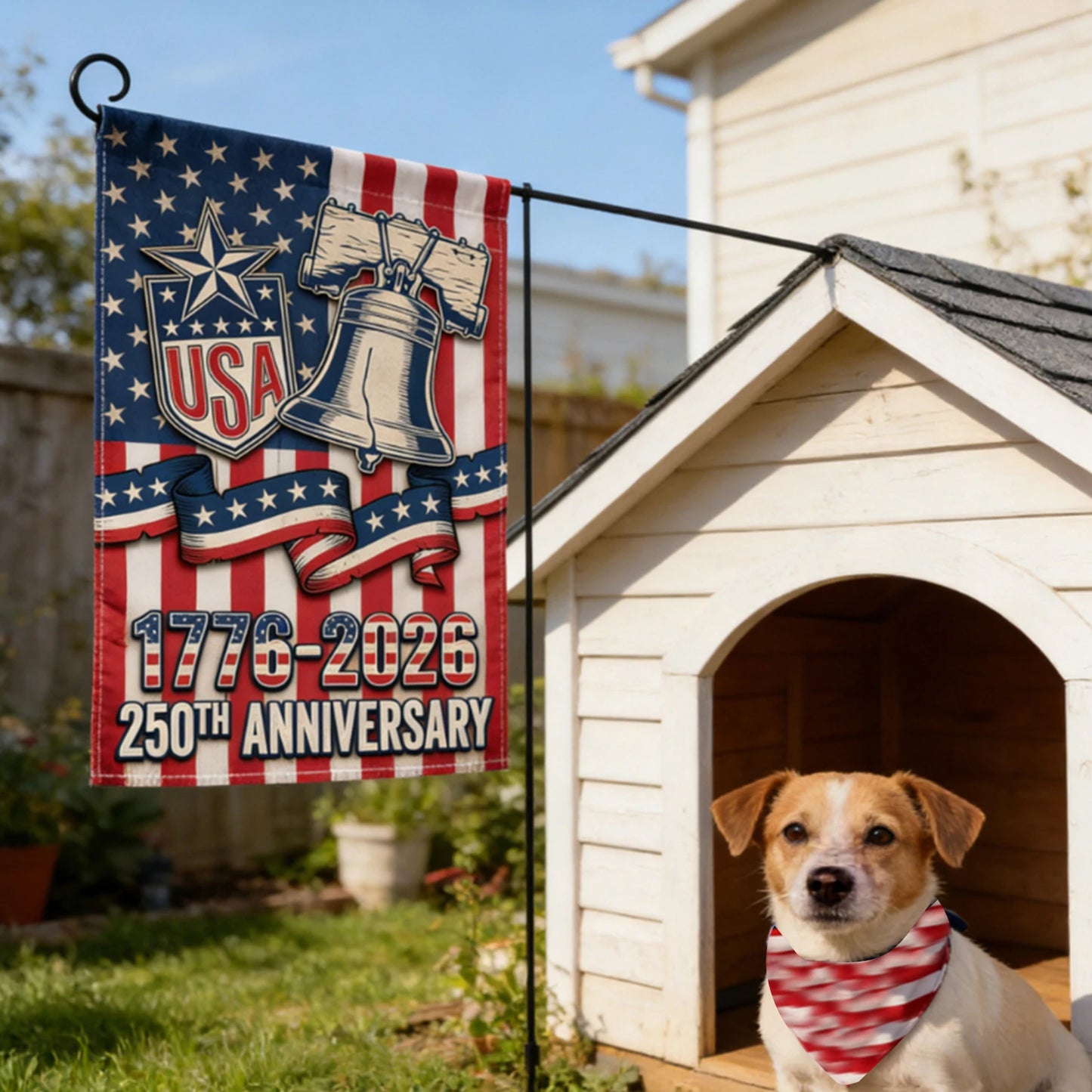 Patriotic Garden Flag 250th Anniversary Theme