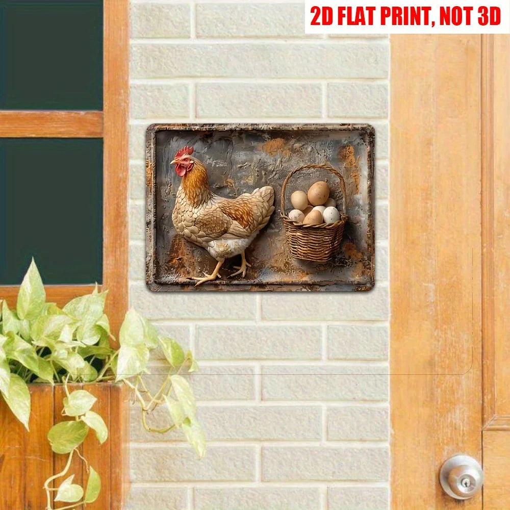 8x12 inch rustic metal wall art