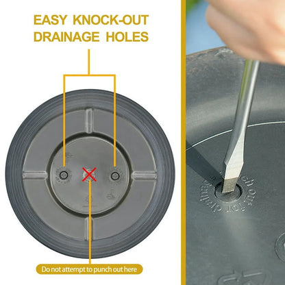 Durable UV Resistant Recycled Resin Planter with Drainage Holes