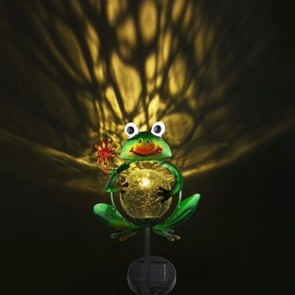 Metal Waterproof Frog Shape Stake Solar Light