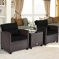 3-Piece Wicker Patio Furniture Set
