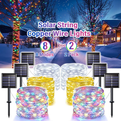 LED Solar String Outdoor Garden Fairy Lights 300Leds Waterproof