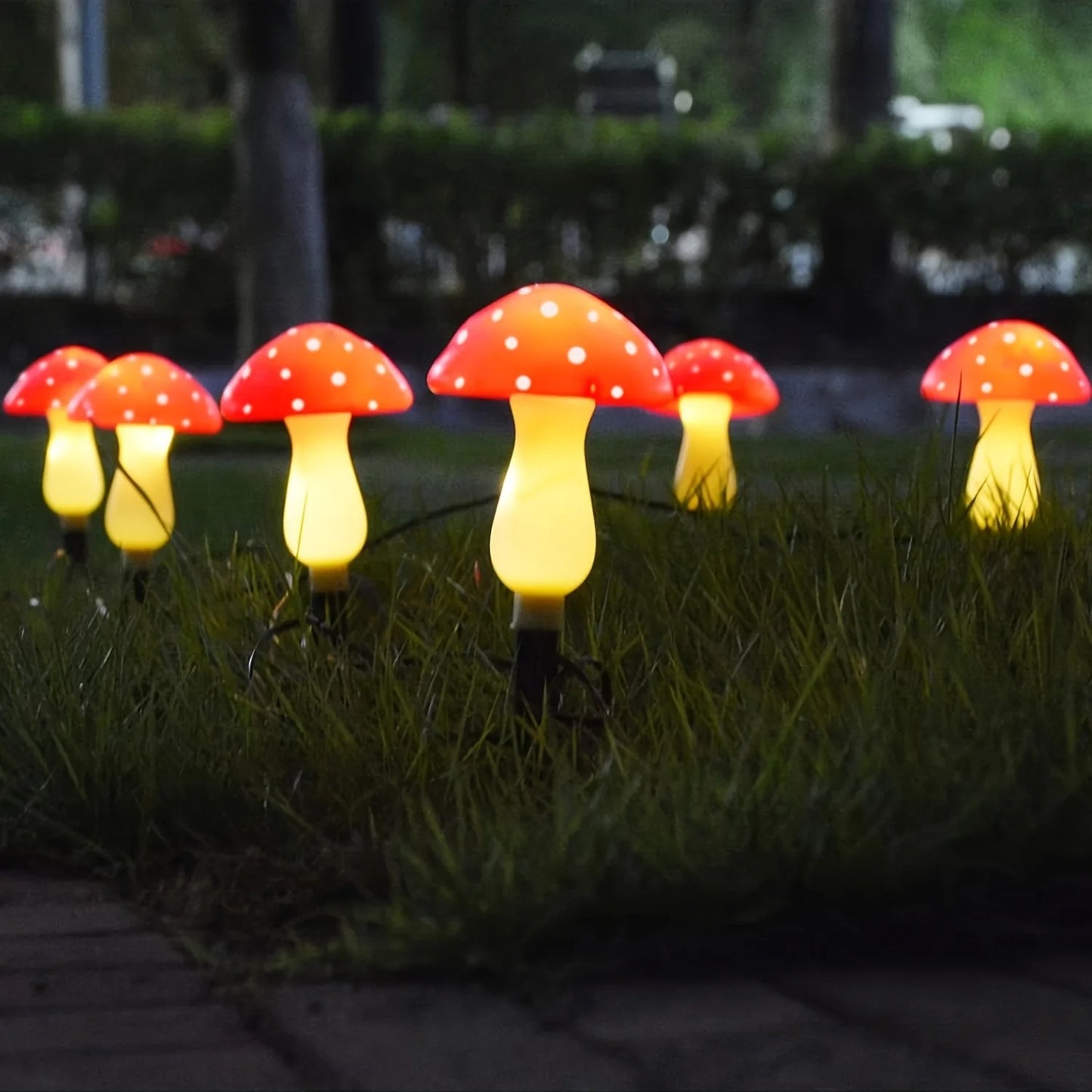 8 Solar Mushroom Lights Outdoor Decoration