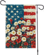 Patriotic Poppy American Garden Flag