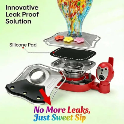 Smart Glass Hummingbird Feeder with Solar Powered Camera