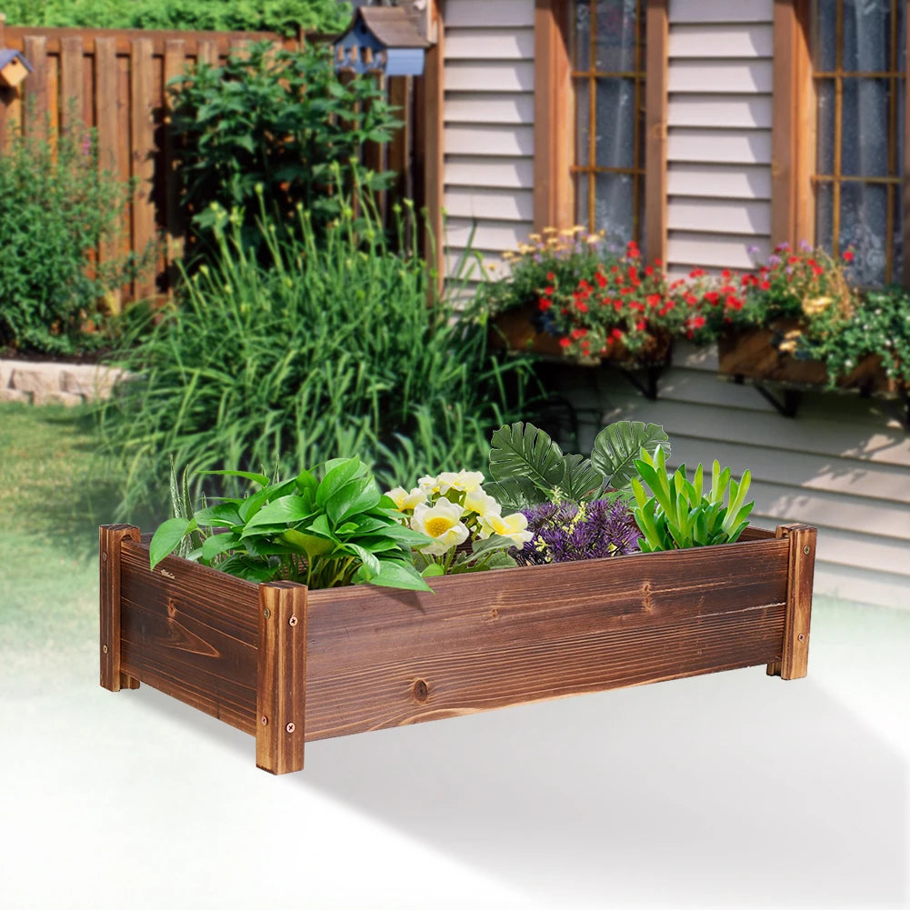 Wooden Garden Growing Bed