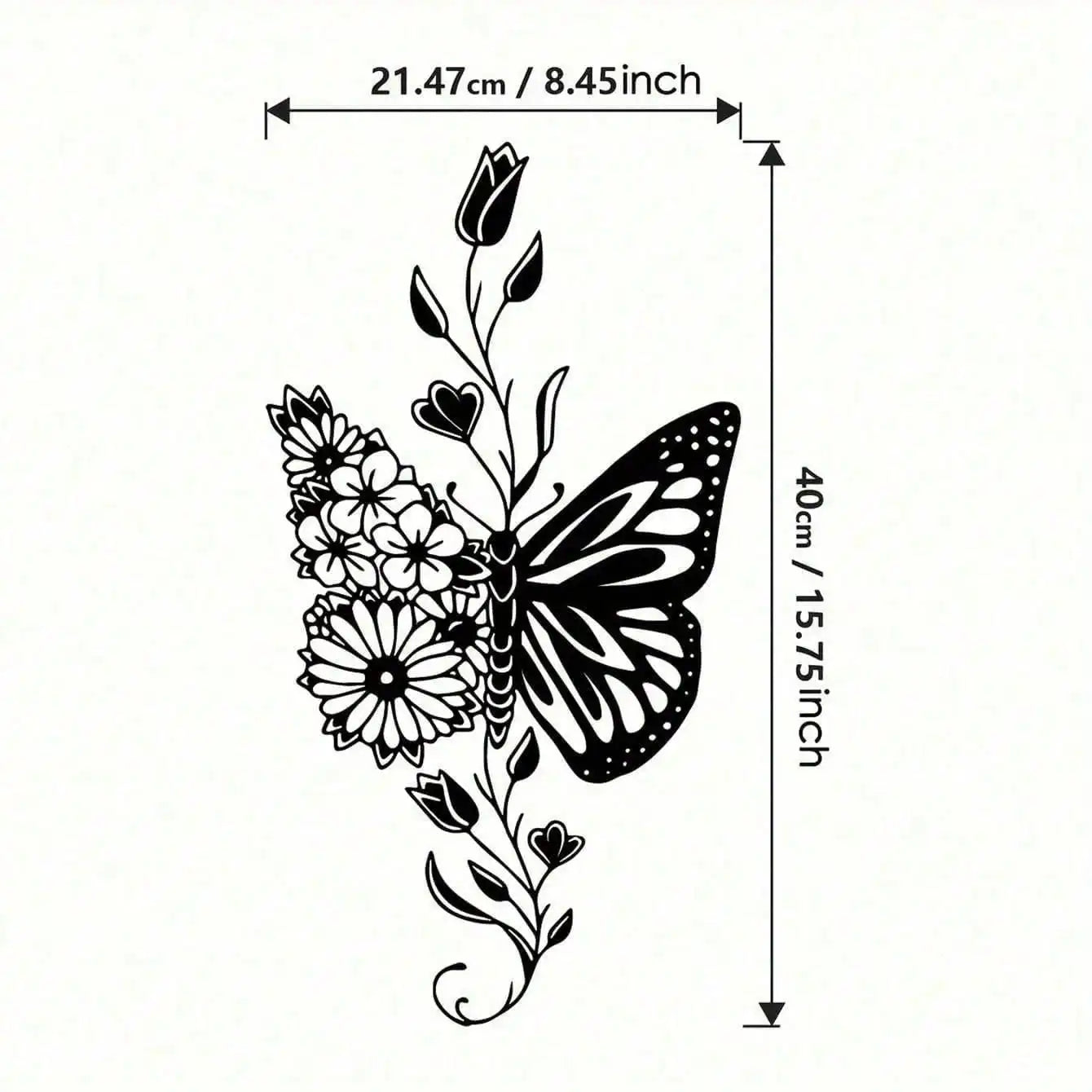Large Butterfly Iron Wall Art