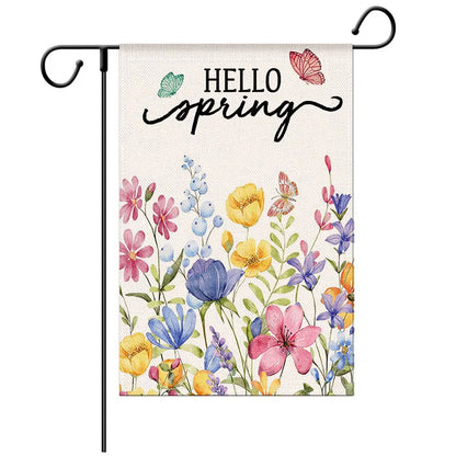 Spring Floral Welcome Garden Flag
