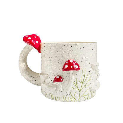 Whimsical Mushroom Cup Design Resin Plant Pot