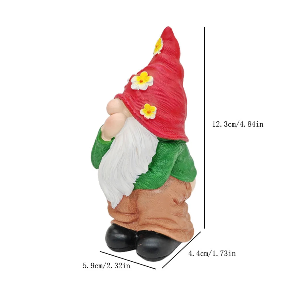 Cute Resin Gnomes Garden Statues with Pooping Design