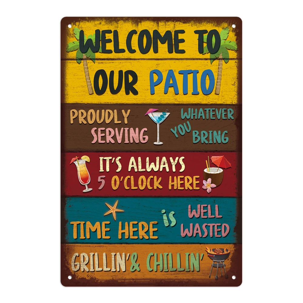 Cocktail Metal Tin Sign