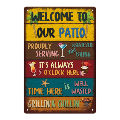 Cocktail Metal Tin Sign