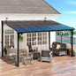 Wall Mounted Gazebo with Sloped Roof, Outdoor Patio Gazebo Awning