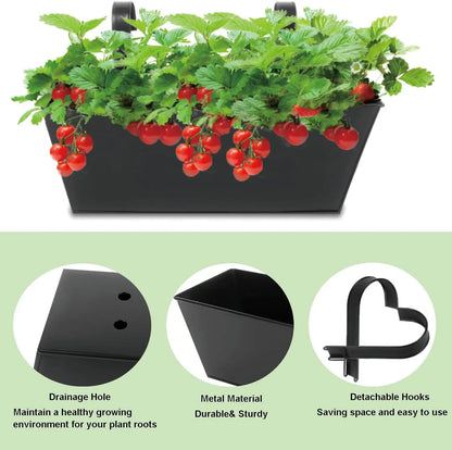 3 Pcs Large 16 Inch Planter Box for Railing