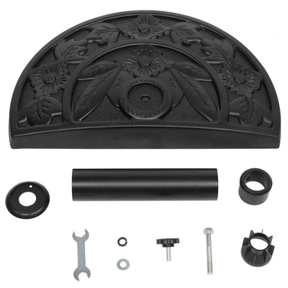 Umbrella Stand Semi-circular Resin Black