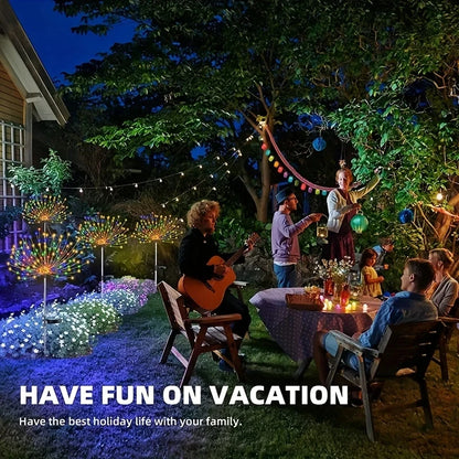Solar Firework Lights Outdoor IP65 Waterproof Solar 8 Lighting Modes