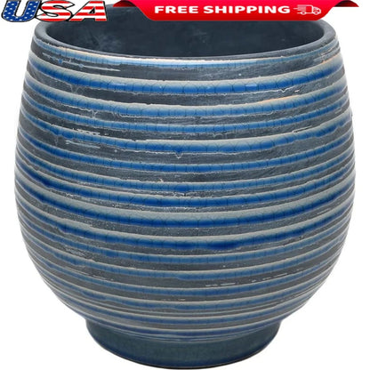 Ceramic Lynlee Planter 10 Inch Round Pot with Drainage Holes