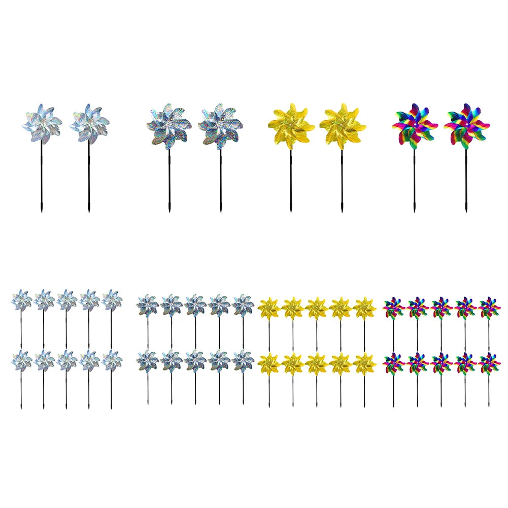 2/10pcs Bird Repeller Windmill Spinner