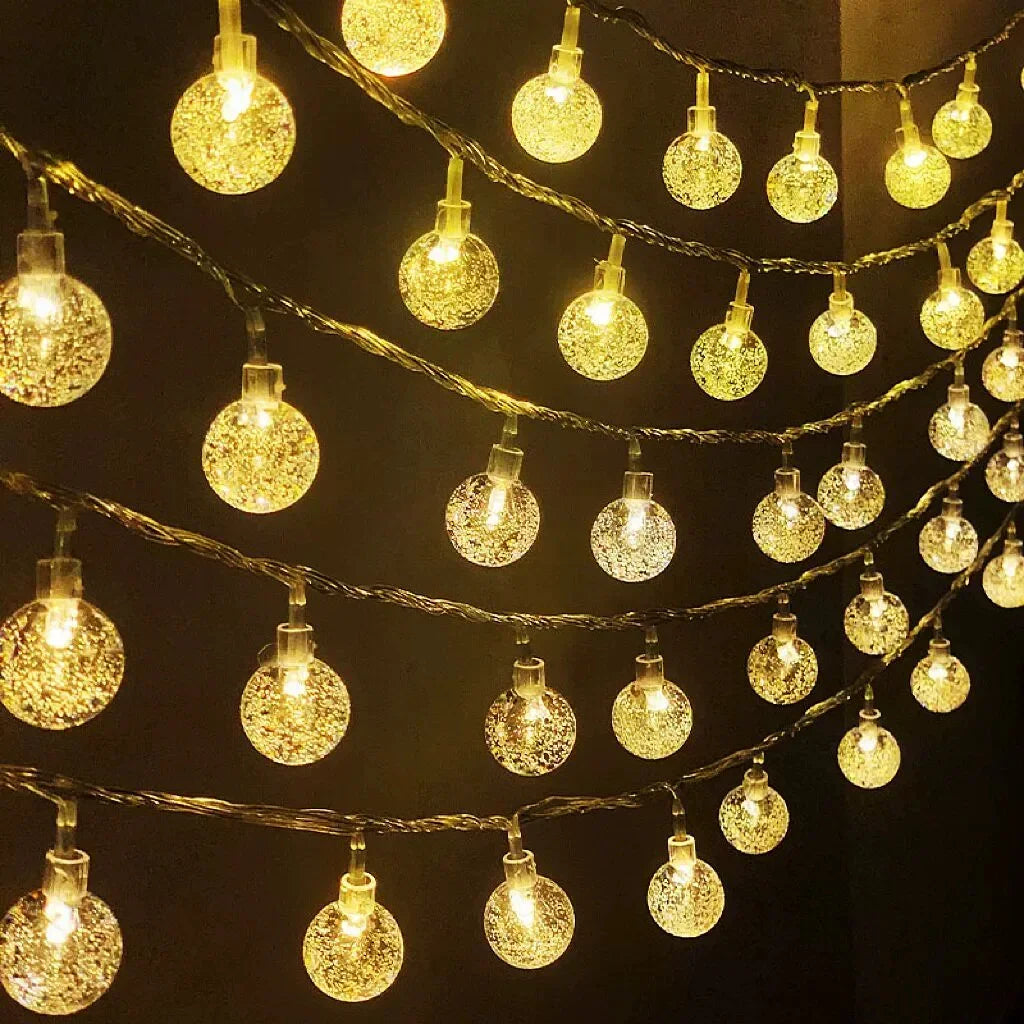 10M Festoon LED Fairy Crystal Ball Star String Lights