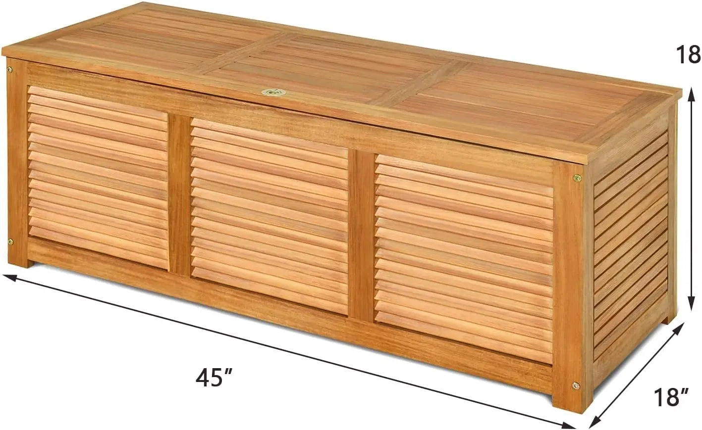 46 Gallon Acacia Wood Deck Box