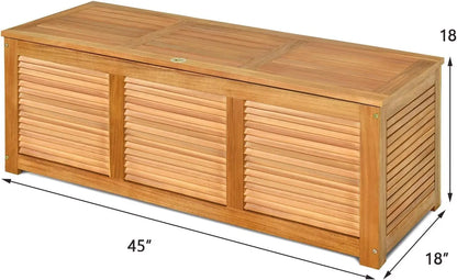 46 Gallon Acacia Wood Deck Box