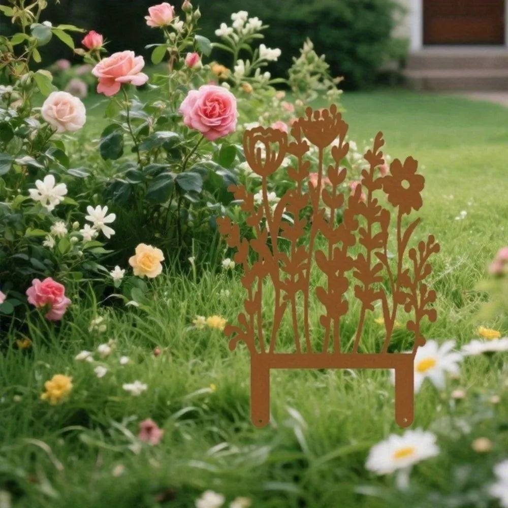 Vintage-Style Rustic Metal Garden Stake